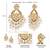 Gold plated champagne crystals & beads studded dangle earrings ethnic jewellery for women