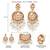 Gold plated crystals & white beads studded dangle earrings ethnic jewellery for women & girls