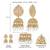 Gold plated crystals & beads studded jhumki earrings ethnic jewellery for women