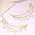 Pearl studded gold plated layered earrings chain fashion jewellery for women & girls