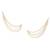 Pearl studded gold plated layered earrings chain fashion jewellery for women & girls