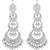 Silver plated kundan & lariya studded long dangle earrings ethnic jewellery for women