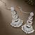 Silver plated kundan & lariya studded long dangle earrings ethnic jewellery for women