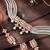 Rose gold plated kundan & beads studded necklace earrings maangtikka set ethnic jewellery for women & girls
