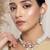 Rose gold plated kundan & beads studded necklace earrings maangtikka set ethnic jewellery for women & girls