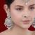 Silver plated kundan & lariya studded maangtikka & dangle earrings set ethnic jewellery for women girls
