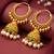 Green crystals & beads studded gold plated jhumka earrings ethnic jewellery for women & girls