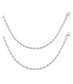Silver plated anklet cubic zirconia studded fancy payal stylish fashion jewellery for women & girls