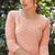 Peach lucknowi embroidered georgette readymade anarkali palazzo suit set