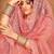 Pink Embroidered Net Semi-Stitched Floral Pattern Lehenga Choli with Dupatta