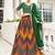 Green Printed Embroidered Silk Semi-Stitched Lehenga Choli with Dupatta