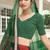 Green Printed Embroidered Silk Semi-Stitched Lehenga Choli with Dupatta
