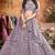 Lilac Embroidered Net Semi-Stitched Chevron Pattern Lehenga Choli with Dupatta