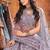 Lilac Embroidered Net Semi-Stitched Chevron Pattern Lehenga Choli with Dupatta