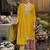 Yellow multi thread jari & sequin embroidered heavy chinon free size stitched lehenga suit set with lehenga