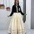 Navratri Wear Black Off White Cotton Solid Flared Lehenga With Shirt Full Stitched