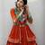 Elegant Orange Navratri Special Lehenga Choli