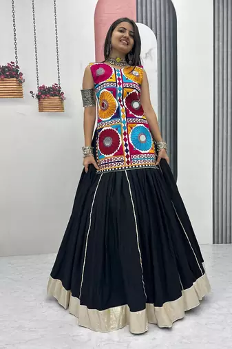 Hand Work Women's Navratri Special Kediyu Lehenga Collection
