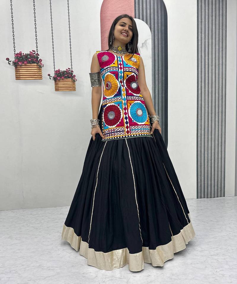 Hand Work Women's Navratri Special Kediyu Lehenga Collection