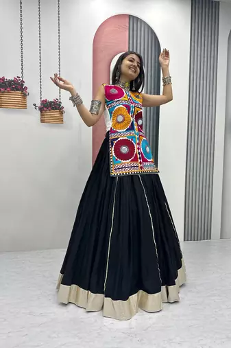 Hand Work Women's Navratri Special Kediyu Lehenga Collection