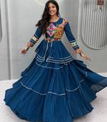 Elegant Blue Navratri Special Lehenga Choli