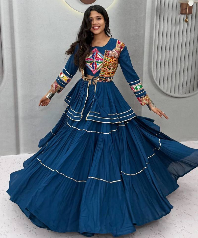Elegant Blue Navratri Special Lehenga Choli