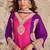 Pink embroidepink georgette free size stitched readymade straight palazzo suit set with palazzo