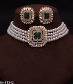 Indian bollywood gold plated kundan choker bridal necklace earrings jewelry set