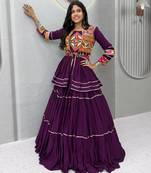 Elegant Purple Navratri Special Lehenga Choli