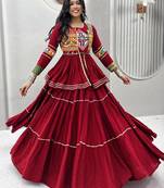 Elegant Maroon Navratri Special Lehenga Choli