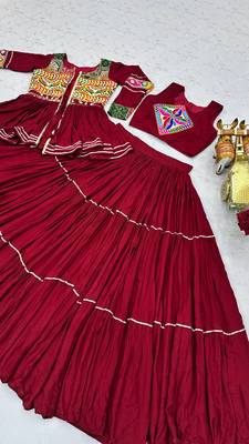 Elegant Maroon Navratri Special Lehenga Choli 5
