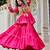 Pink Pure Cotton Mirror Gamthi Work Lehenga Choli