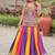 Navratri Wear Multi Color Gamthi Real Mirror Work Cotton Lehenga Choli