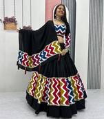 Designer Black Navratri Lehenga Choli with Dupatta