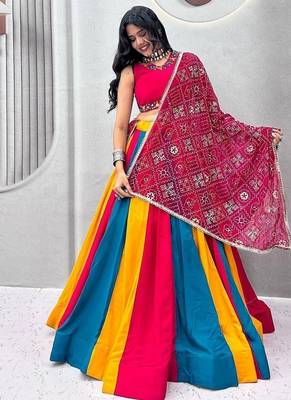 Navaratri Special Cotton Lehenga Multi Color 2
