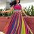 Multicolour Rainbow Bandhani Georgette Cotton Navratri Chaniya Choli with Mirror Kandora Belt