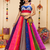 Multicolor Georgette Bandhani Navratri Chaniya Choli Set With Mobile Batwa