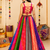 Multicolor Georgette Bandhani Navratri Chaniya Choli Set With Mobile Batwa