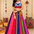 Multicolor Georgette Bandhani Navratri Chaniya Choli Set With Mobile Batwa
