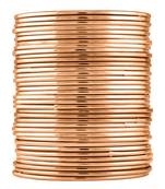 Rose gold plated metal bangles fashion jewellery for women (size: 2.4 inch)
