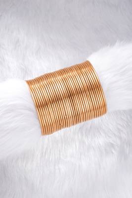 Rose gold plated metal bangles fashion jewellery for women (size: 2.4 inch) 2