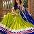 Green Pure Cotton Navratri Lehenga Choli with Vintage Dupatta