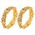 Gold plated faux ruby faux emerald studded ethnic bangles jewellery for women (size - 2.6 inch)