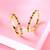 Gold plated green rani pink cubic zirconia studded adjustable toe ring stylish fancy daily regular