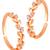 Rose gold plated cubic zirconia studded leaf style adjustable toe ring stylish