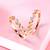Rose gold plated cubic zirconia studded leaf style adjustable toe ring stylish