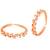 Rose gold plated cubic zirconia studded leaf style adjustable toe ring stylish