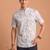 Multicolor printed cotton blend half sleeves short kurta for men