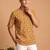 Multicolor printed cotton blend half sleeves short kurta for men