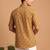 Multicolor printed cotton blend half sleeves short kurta for men